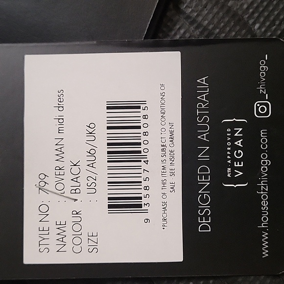 Zhivago Dress, Signature Loverman Keyhole-Back Midi Dress, Size 2 - Picture 2 of 4